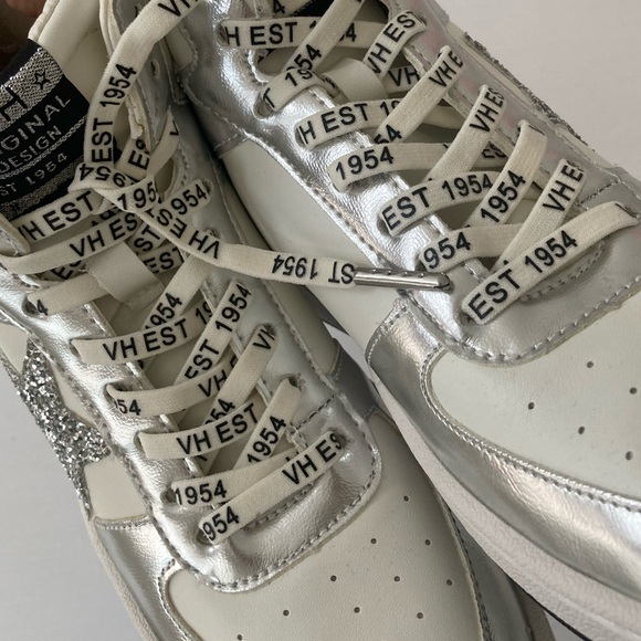 Vintage Havana Silver Glitter Star High Top Sneakers / NWOT - Picture 10 of 10